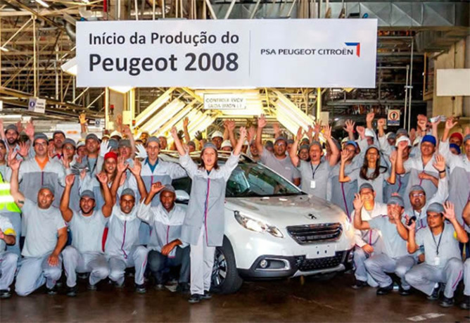 Peugeot inicia produção em série do 2008 no Brasil